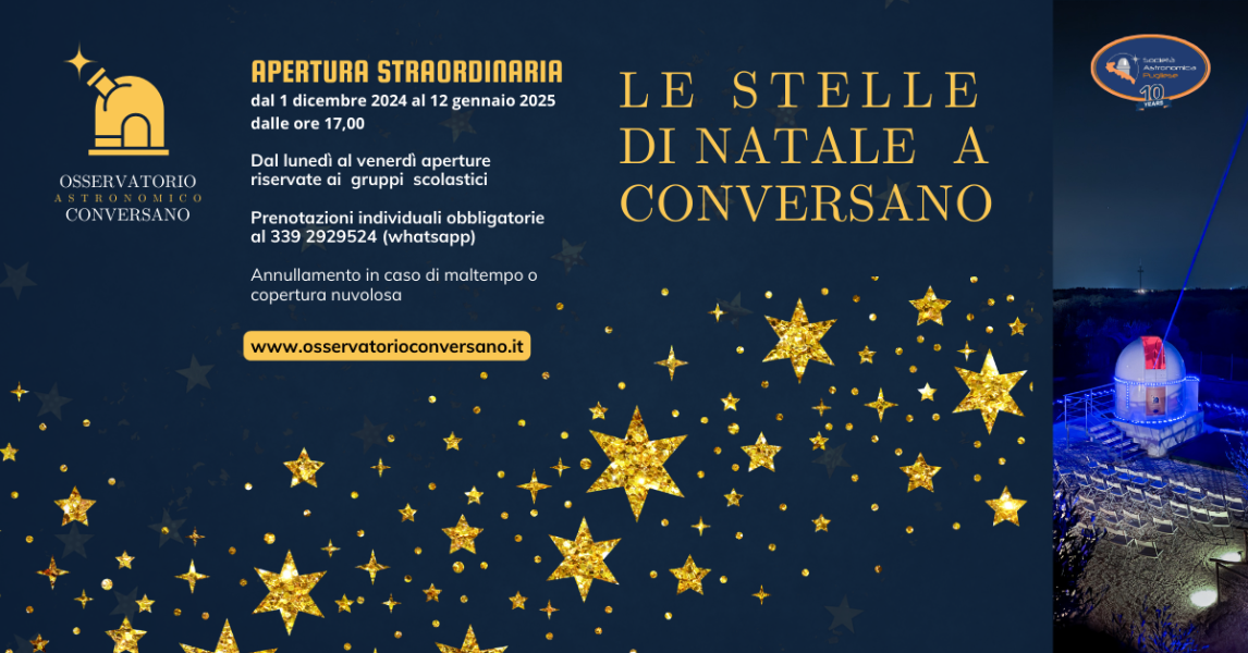 Le Stelle di Natale a Conversano. Dal 1 dicembre 2024 al 12 gennaio 2025